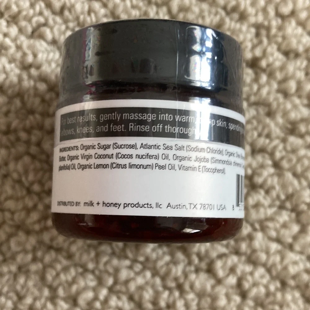 Milk + honey Body Polish Number 5 Lemon Vanilla 1 oz Body Exfoliation SEALED